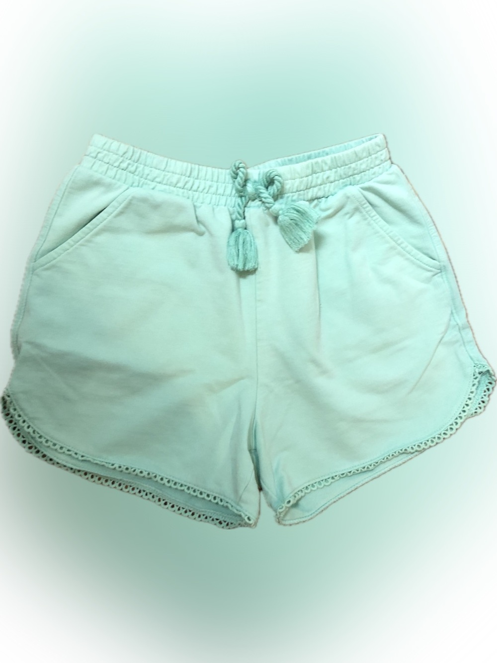 Girl’s Mint Green Drawstring Shorts